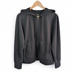 Quince Flowknit Full Zip Hoodie Black Medium